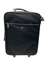 【中古】PRADA◆三角ロゴ/ラゲッジ&キャリー/ナイロントラベルキャリー/ナイロン/ブラック/南京錠付属【バッグ】