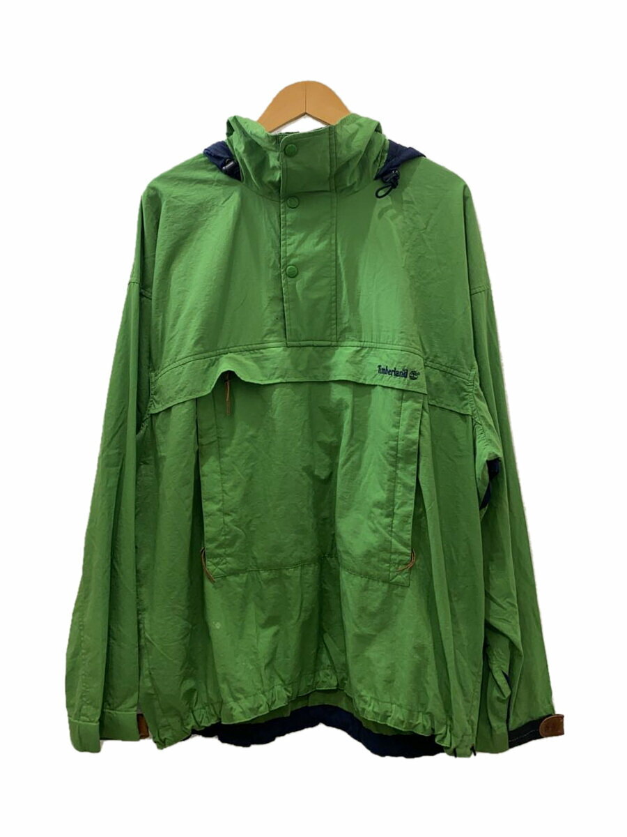 【中古】Timberland◆90s/アノラック/ナイロンジャケット/XL/ナイロン/GRN【メンズウェア】