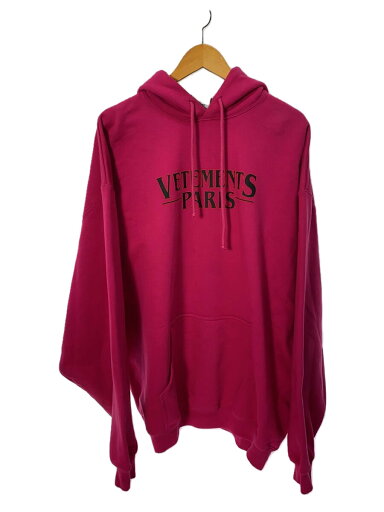 【中古】VETEMENTS◆PINK HOODIE WITH LOGO PRINT/パーカー/XS/コットン/PNK/UE54HD500H【メンズウェア】 【中古】VETEMENTS◆PINK HOODIE WITH LOGO PRINT/パーカー/XS/コットン/PNK/UE54HD500H【メンズウェア】
