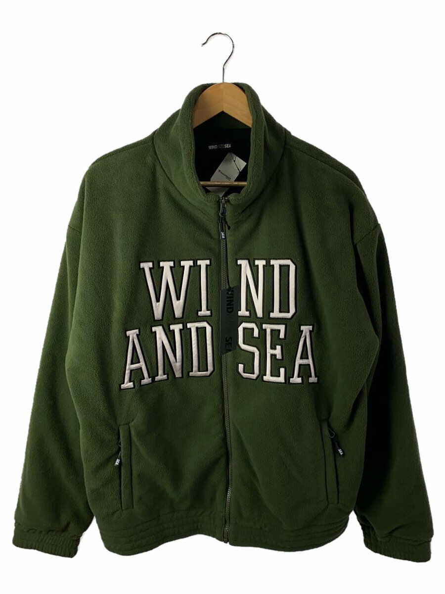 【中古】WIND AND SEA◆フリースジャケット/L/ポリエステル/GRN/無地/wds-o-cmc-24-g4-jk-01【メンズウェア】