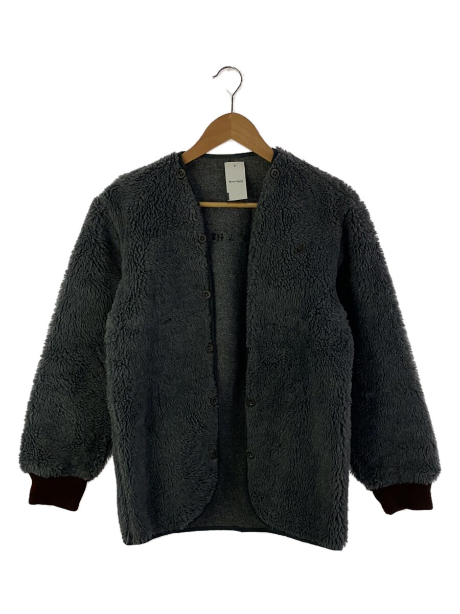 【中古】CZECH MILITARY◆フリースジャケット/--/--/GRY/無地/ボア/ライナー【メンズウェア】