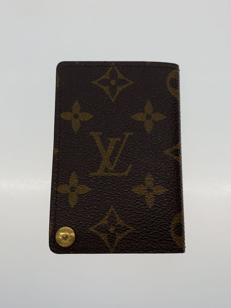 【中古】LOUIS VUITTON◆ポルト・カルト・クレディ・プレッシオン_モノグラム・キャンバス_BRW/レザー/BRW/総柄/レディー【服飾雑貨他】