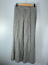 【中古】IRENE◆22SS/Light Cotton Trousers/38/リネン/GRY/千鳥格子/24S88003【レディースウェア】
