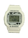 【中古】CASIO◆クォーツ腕時計 G-SHOCK/デジタル/WHT/DW-5600VT//【服飾雑貨他】