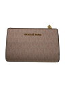 【中古】MICHAEL KORS◆2つ折り財布/レザー/PNK/総柄/レディース/35S3GTVF6O//【服飾雑貨他】