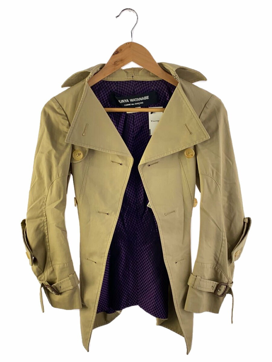 【中古】JUNYA WATANABE COMME des GARCONS◆06SS/再構築変形トレンチコート/SS/コットン/BEG/JQ-J006【レディースウェア】