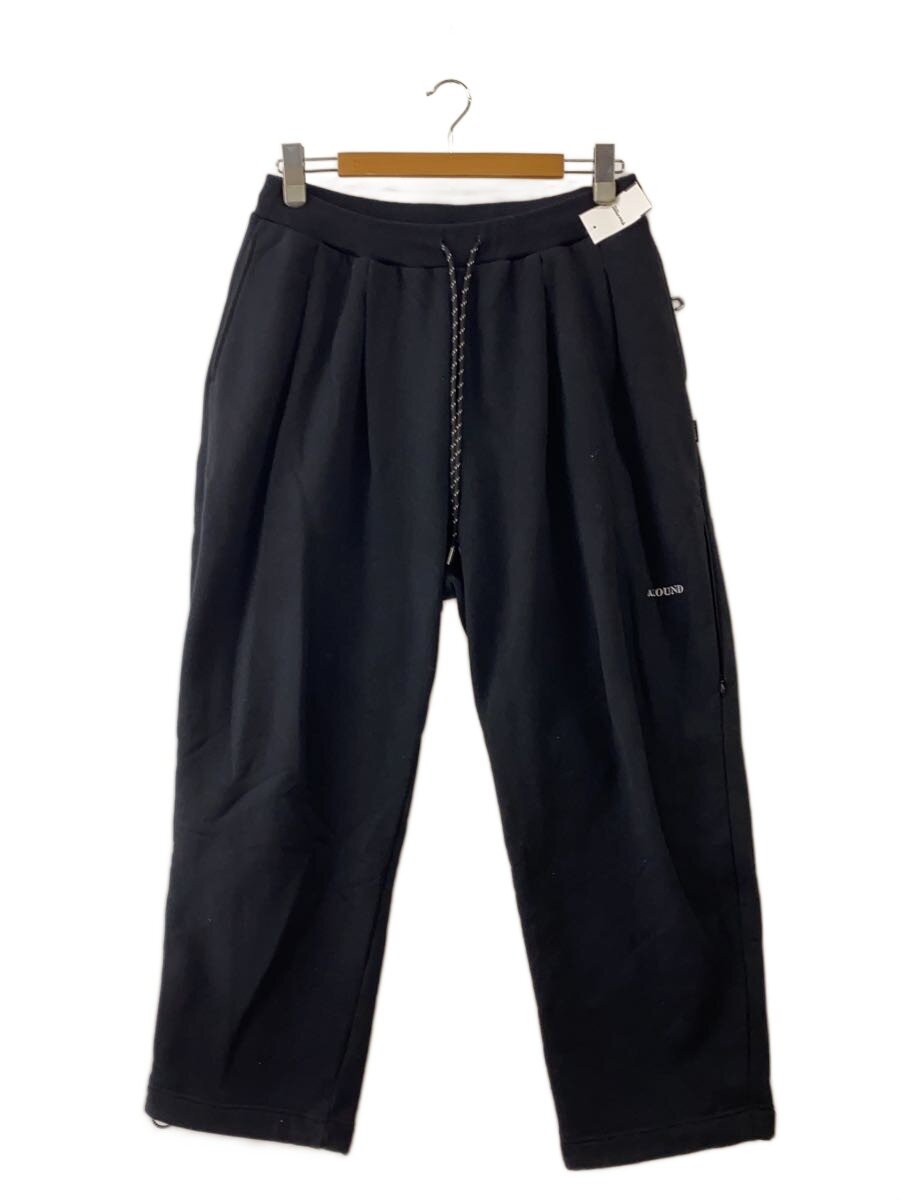 【中古】ALOUND◆2TUCK SWEATPANTS/ボトム/M/コットン/BLK【メンズウェア】