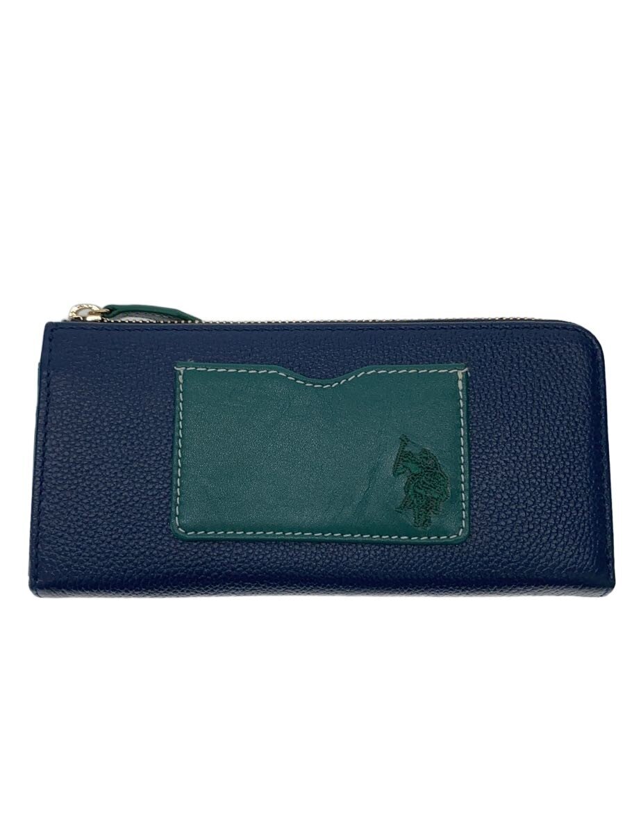 【中古】U.S.POLO ASSN.◆長財布/牛革/BLU/メンズ/USPA-2687【服飾雑貨他】