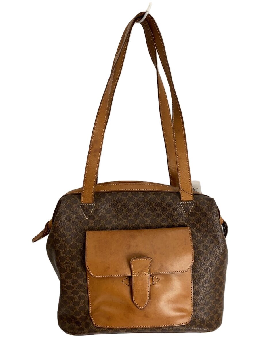 【中古】CELINE◆トートバッグ/レザー/BRW/総柄【バッグ】