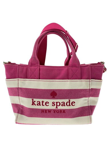 【中古】kate spade new york◆ハンドバッグ/キャンバス/PNK【バッグ】 【中古】kate spade new york◆ハンドバッグ/キャンバス/PNK【バッグ】