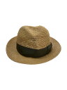 【中古】Borsalino◆パナマ/ストローハット/ベージュ/メンズ/141080【服飾雑貨他】