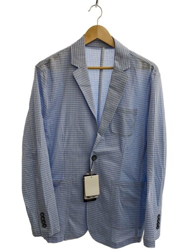 【中古】barassi◆テーラードジャケット/48/コットン/BLU/チェック/2250-6011【メンズウェア】 【中古】barassi◆テーラードジャケット/48/コットン/BLU/チェック/2250-6011【メンズウェア】