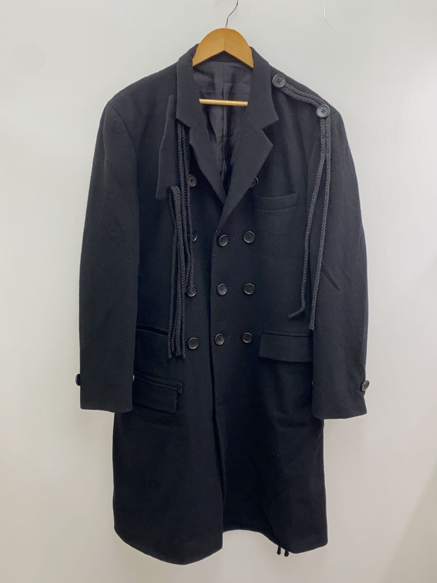 【中古】Y’s◆BANG ON!/チェスターコート/3/ウール/BLK/無地/YA-C44-069【メンズウェア】