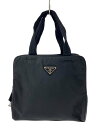 【中古】PRADA◆ハンドバッグ/ナイロン/ブラック/無地/プレート/ミニバッグ/カバン/黒【バッグ】(4)