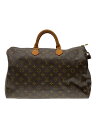 【中古】LOUIS VUITTON◆1)スピーディ・バンドリエール40_モノグラム・キャンバス_BRW/PVC/BRW【バッグ】