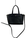 【中古】kate spade new york◆ショルダーバッグ/レザー/BLK/無地【バッグ】