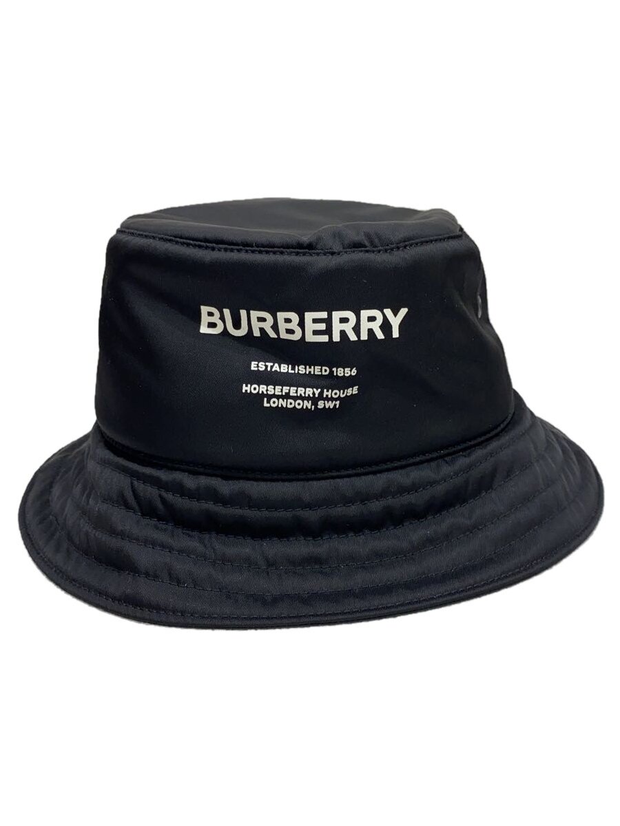 【中古】BURBERRY◆PADDED NYLON BUCKET HAT/M/ナイロン/BLK/レディース/8044081//【服飾雑貨他】