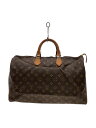 【中古】LOUIS VUITTON◆1)スピーディ40_モノグラム・キャンバス_BRW/PVC/BRW【バッグ】