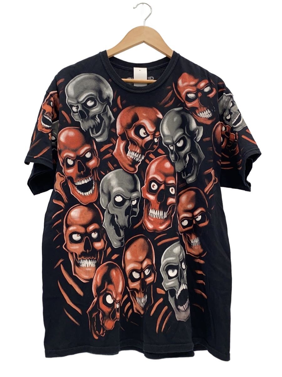 【中古】Skull/LIQUID BLUE/Tシャツ/XL/コットン/BLK/プリント【メンズウェア】