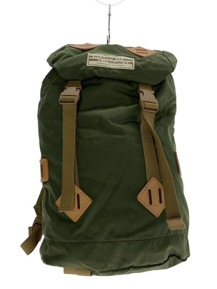 【中古】WILDERNESS EXPERIENCE◆リュック/キャンバス/GRN/無地//【バッグ】