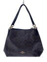 【中古】COACH◆ショルダーバッグ/PVC/BRW/総柄/F80298【バッグ】