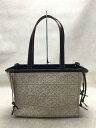 【中古】LOEWE◆クッショントート/アナグラムジャガード/トートバッグ/キャンバス/BEG【バッグ】