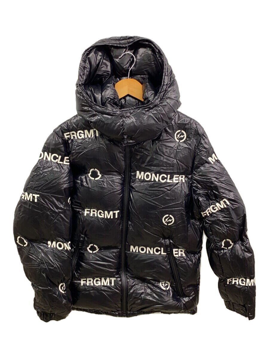 【中古】MONCLER◆ダウンジャケット/2/ナイロン/BLK/総柄/F209U1A50640【メンズウェア】