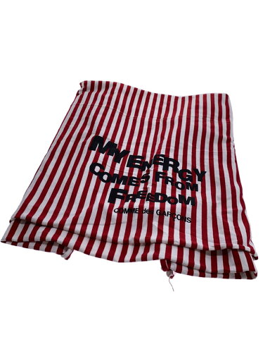 【中古】COMME des GARCONS◆ストール/コットン/RED/ボーダー/メンズ/GE-K401//【服飾雑貨他】 【中古】COMME des GARCONS◆ストール/コットン/RED/ボーダー/メンズ/GE-K401//【服飾雑貨他】