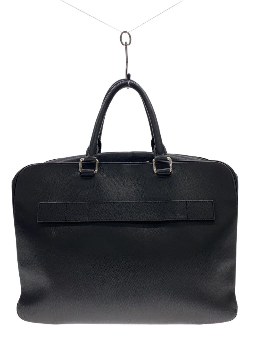 【中古】LOUIS VUITTON◆ポルト・ドキュマン・ビジネスPM_タイガ/レザー/BLK/無地【バッグ】