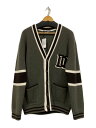 【中古】DOLCE&GABBANA◆Wool fisherman’s rib-knit cardigan with DG /M/ウール/GRN/GXV13【メン...