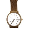 【中古】SKAGEN◆クォーツ腕時計/アナログ/WHT/GLD/SKW2694【服飾雑貨他】