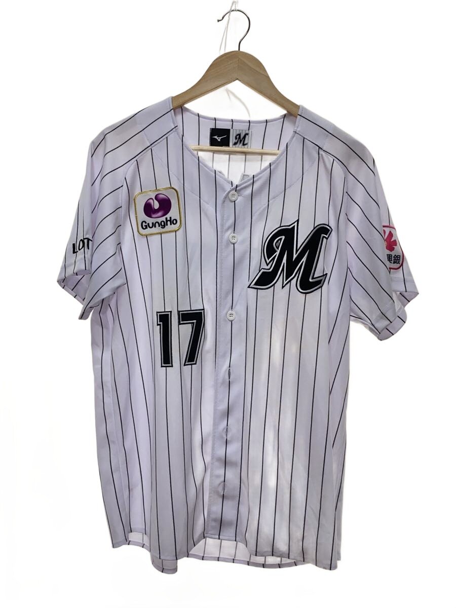 【中古】MIZUNO◆スポーツウェアー/M/WHT/MIZUNO マリーンズ 17 R.SASAKI//【スポーツ】