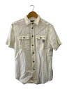 【中古】DIESEL◆半袖シャツ/M/リネン/CRM/無地【メンズウェア】