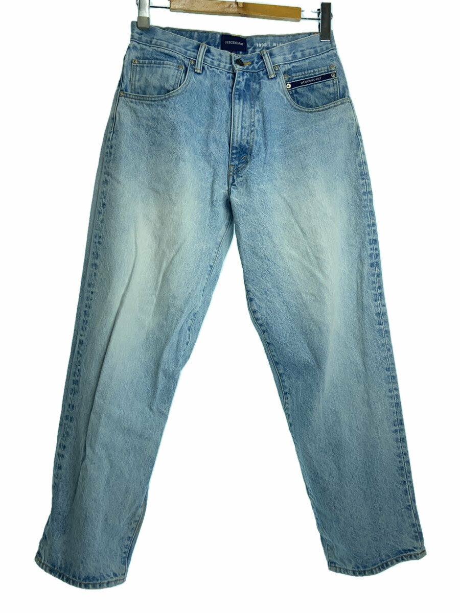 【中古】DESCENDANT◆ストレートパンツ/1/コットン/BLU【メンズウェア】