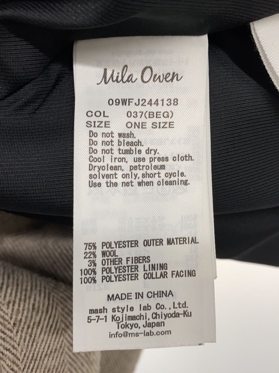 【中古】Mila Owen◆24AW/金釦ダブルブレストツイードロングブレサー/one/ポリエステル/BEG/ヘリンボーン【レディースウェア】 jumblestore-37747606 2nd STREET 楽天市場店 サンプル画像3