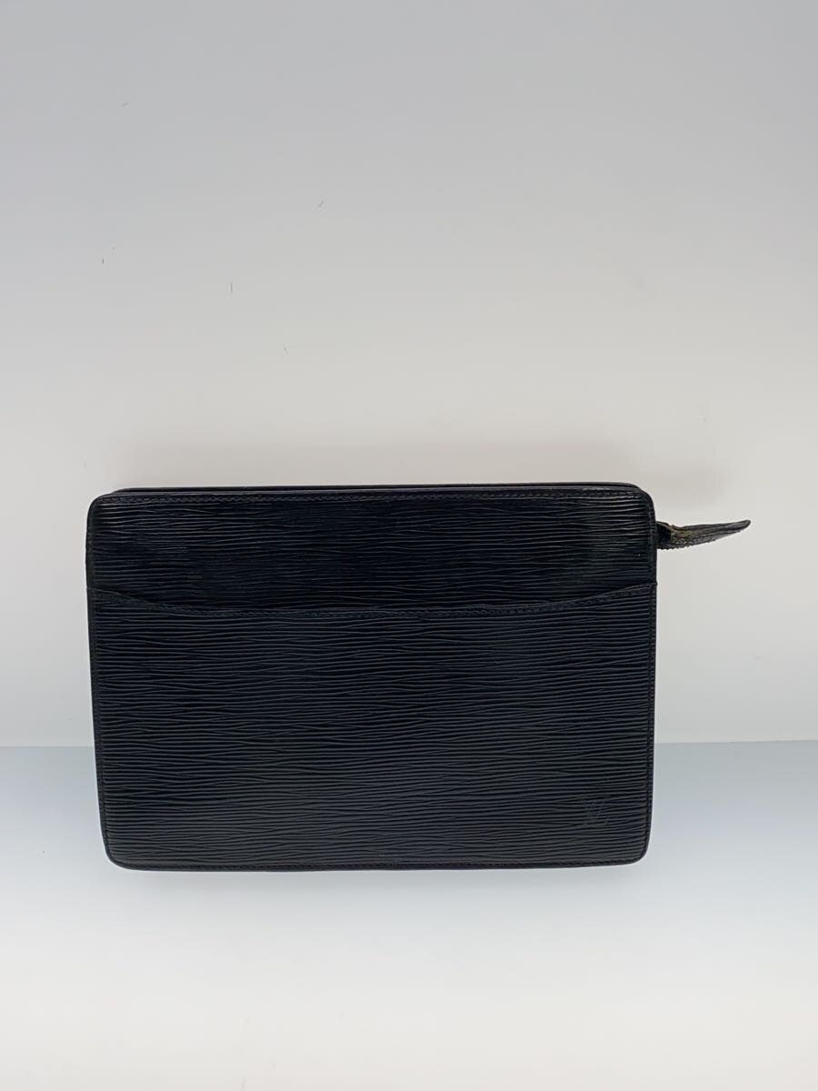 LOUIS VUITTON - 【中古】LOUIS VUITTON◆ポシェット・オム_エピ_BLK/レザー/BLK【バッグ】