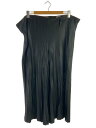 【中古】ISSEY MIYAKE◆プリーツワイドパンツ/2/レーヨン/ブラック/IM88-JF015【レディースウェア】