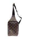 【中古】LOUIS VUITTON◆ジェロニモス_ダミエ・エベヌ/レザー/ブラウン/N51994【バッグ】