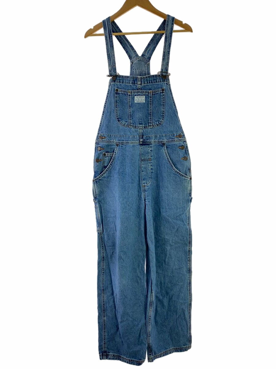 【中古】Levi’s◆オーバーオール/M/コットン/IDG/無地【メンズウェア】