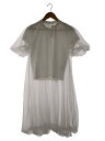 【中古】noir kei ninomiya◆22AW/フローレセント期/半袖ボリュームチュールカットソー/S/コットン/WHT/3J-T010【レディースウェア】