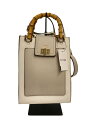 【中古】LOWELL◆ショルダーバッグ/レザー/WHT【バッグ】(4)