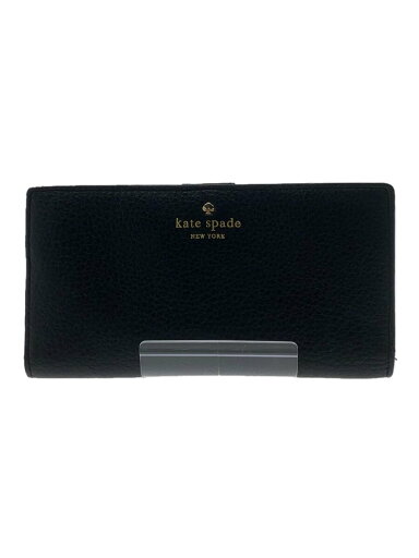 【中古】kate spade new york◆長財布/レザー/BLK/無地/レディース【服飾雑貨他】 【中古】kate spade new york◆長財布/レザー/BLK/無地/レディース【服飾雑貨他】