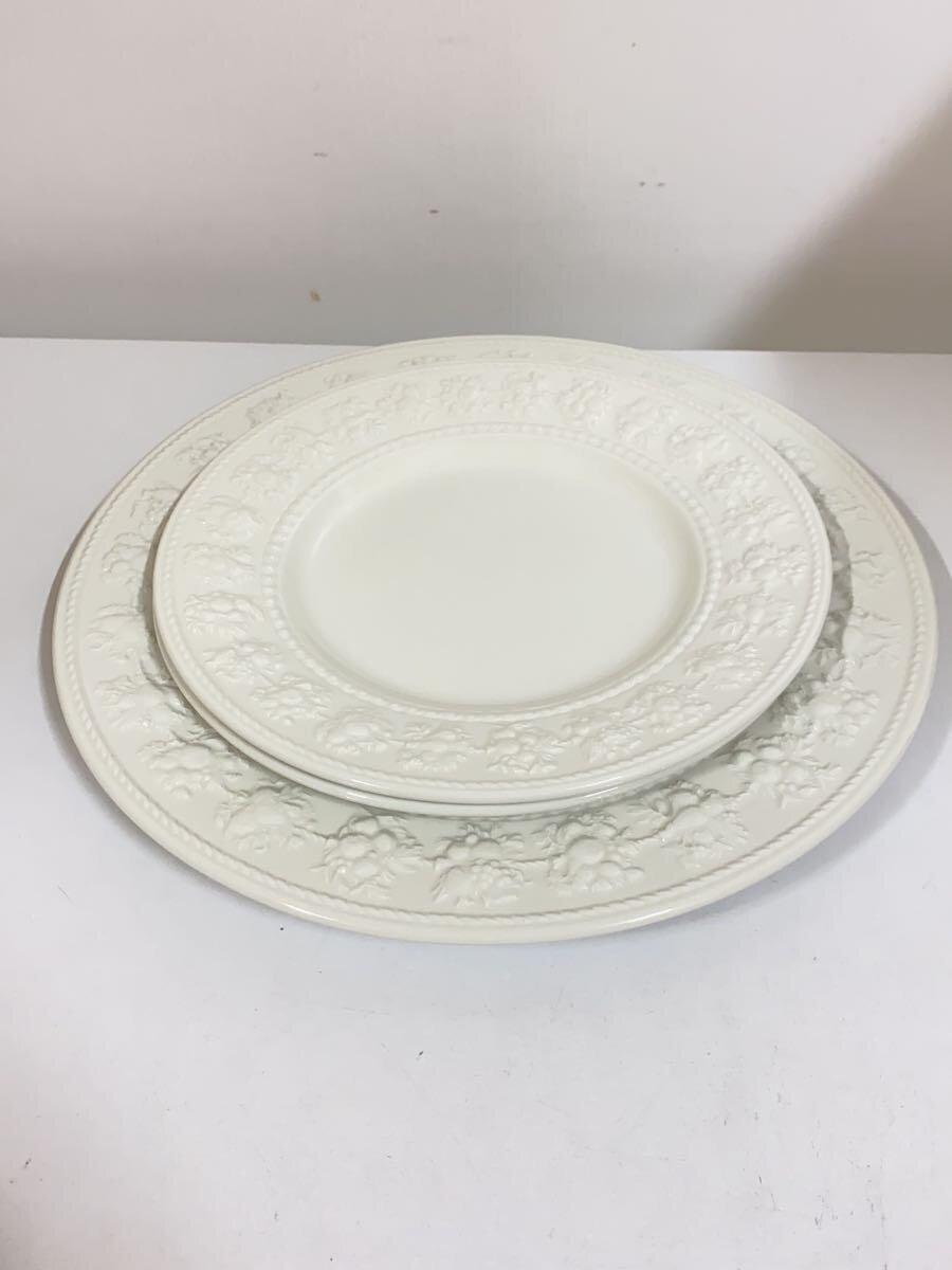 【中古】WEDGWOOD◆プレート/3点セット/WHT【キッチン用品】