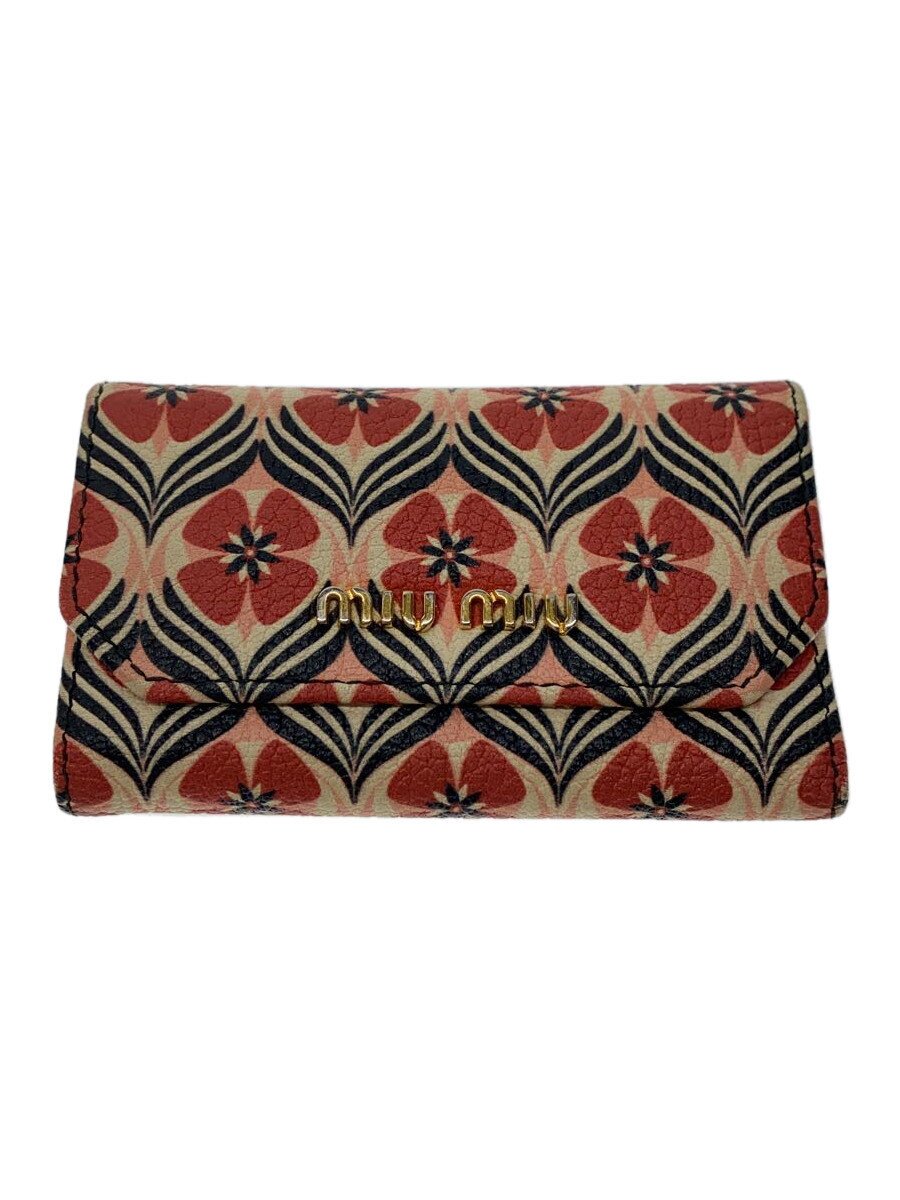 【中古】MIU MIU◆キーケース/--/RED/レディース【服飾雑貨他】