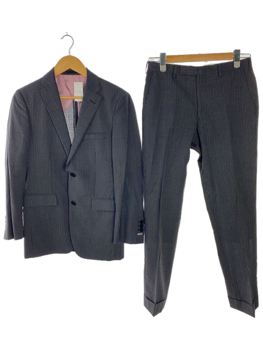 【中古】BURBERRY BLACK LABEL◆スーツ/40/ウール/GRY/ストライプ/D1H51-111-06【メンズウェア】