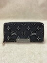【中古】LOUIS VUITTON◆ジッピー・ウォレット・ヴェルティカル_モノグラム・カウハイドレザー_BLK/レザー/BLK/メンズ//【服飾雑貨他】