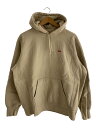 【中古】Supreme◆small box hooded sweatshirt/パーカー/M/コットン/BEG【メンズウェア】