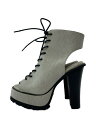 【中古】GYDA◆レースアップブーツ/--/WHT【シューズ】(4)
