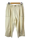 【中古】IS-NESS◆BALOON BAKER PANTS/25SS/M/コットン/IVO/無地/1006SSBALOONPT01【メンズウェア】