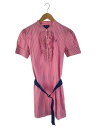 【中古】RALPH LAUREN◆半袖ワンピース/16/コットン/ピンク/ストライプ【レディースウェア】(4)